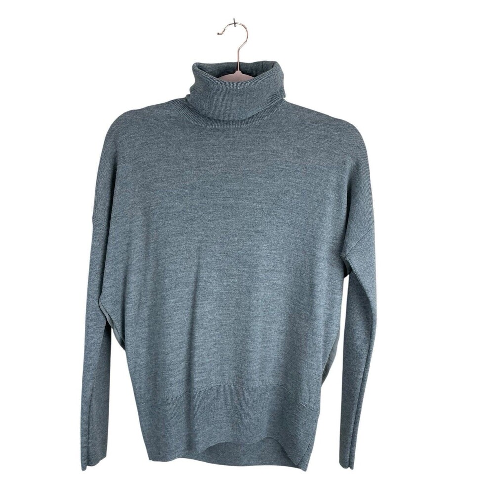 Allsaints Flik Jumper Merino Wool‎ Roll Neck Size Small Women’s Gray Classic